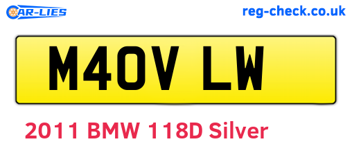 M40VLW are the vehicle registration plates.