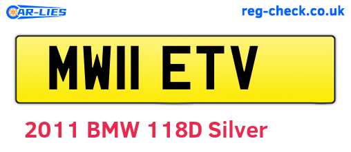 MW11ETV are the vehicle registration plates.