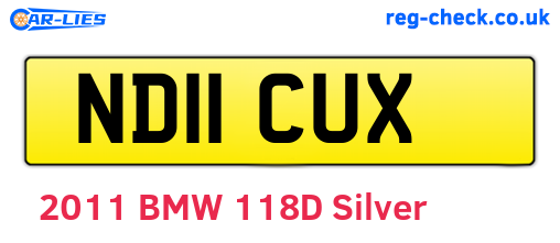 ND11CUX are the vehicle registration plates.