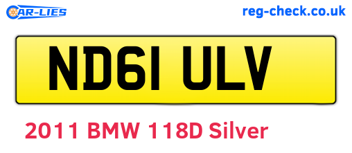 ND61ULV are the vehicle registration plates.