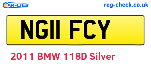 NG11FCY are the vehicle registration plates.
