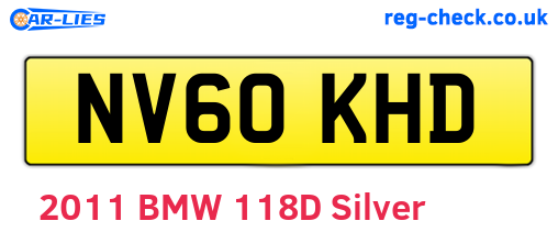 NV60KHD are the vehicle registration plates.