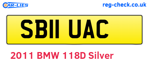 SB11UAC are the vehicle registration plates.
