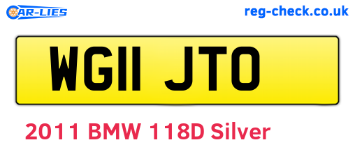 WG11JTO are the vehicle registration plates.