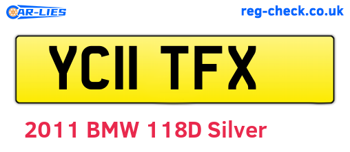 YC11TFX are the vehicle registration plates.