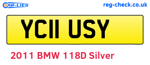 YC11USY are the vehicle registration plates.