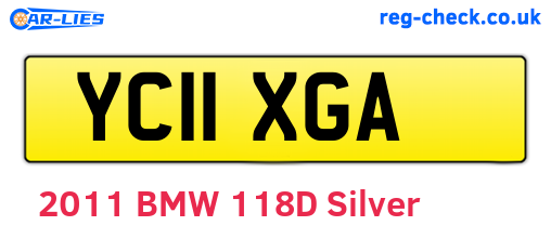 YC11XGA are the vehicle registration plates.