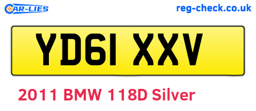 YD61XXV are the vehicle registration plates.