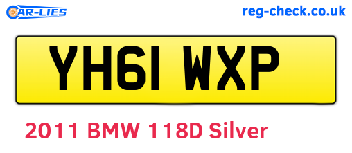 YH61WXP are the vehicle registration plates.