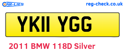 YK11YGG are the vehicle registration plates.