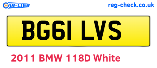 BG61LVS are the vehicle registration plates.