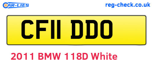 CF11DDO are the vehicle registration plates.
