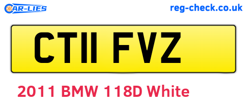 CT11FVZ are the vehicle registration plates.
