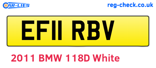 EF11RBV are the vehicle registration plates.