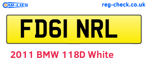 FD61NRL are the vehicle registration plates.