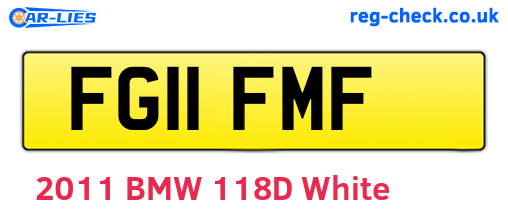 FG11FMF are the vehicle registration plates.
