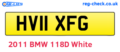 HV11XFG are the vehicle registration plates.