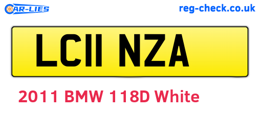 LC11NZA are the vehicle registration plates.