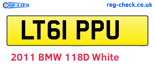 LT61PPU are the vehicle registration plates.
