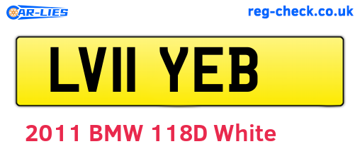 LV11YEB are the vehicle registration plates.