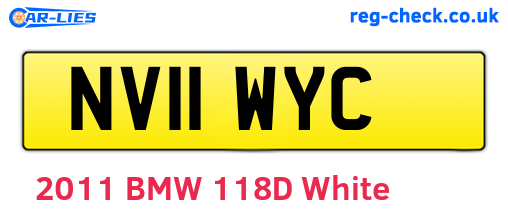 NV11WYC are the vehicle registration plates.