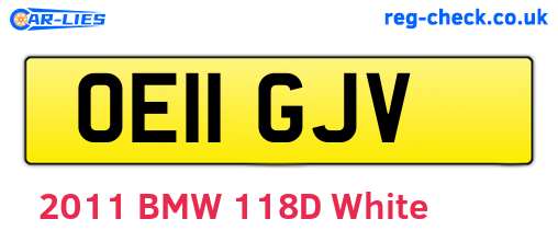 OE11GJV are the vehicle registration plates.