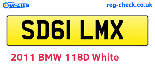 SD61LMX are the vehicle registration plates.