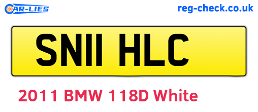 SN11HLC are the vehicle registration plates.