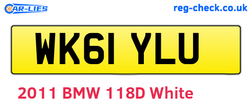 WK61YLU are the vehicle registration plates.