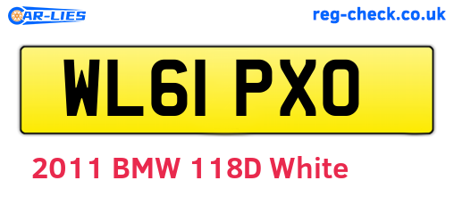 WL61PXO are the vehicle registration plates.