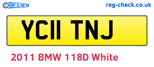 YC11TNJ are the vehicle registration plates.