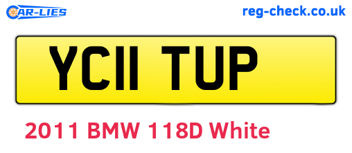 YC11TUP are the vehicle registration plates.