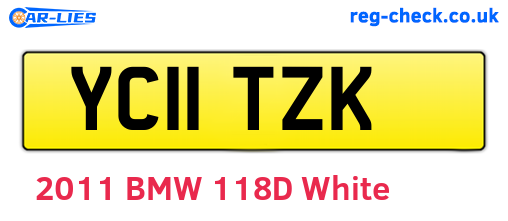 YC11TZK are the vehicle registration plates.