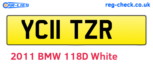 YC11TZR are the vehicle registration plates.