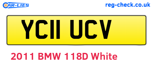 YC11UCV are the vehicle registration plates.