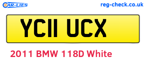 YC11UCX are the vehicle registration plates.
