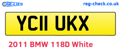 YC11UKX are the vehicle registration plates.