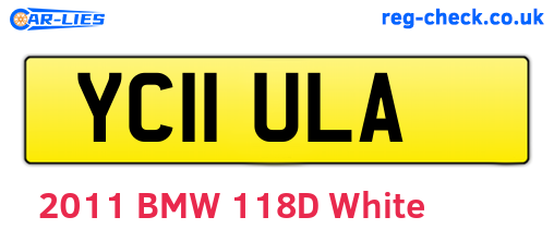 YC11ULA are the vehicle registration plates.