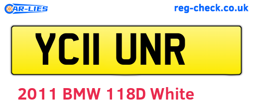 YC11UNR are the vehicle registration plates.