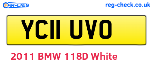 YC11UVO are the vehicle registration plates.