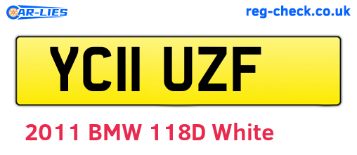 YC11UZF are the vehicle registration plates.