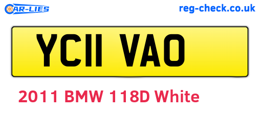 YC11VAO are the vehicle registration plates.