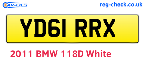 YD61RRX are the vehicle registration plates.