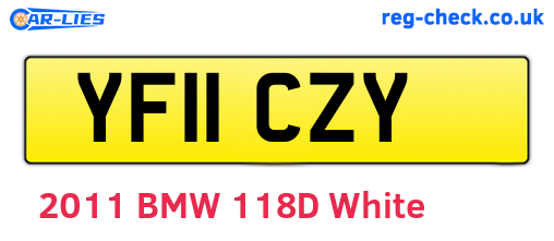 YF11CZY are the vehicle registration plates.