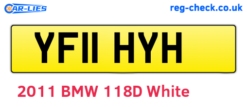 YF11HYH are the vehicle registration plates.