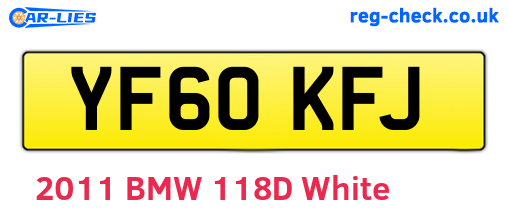 YF60KFJ are the vehicle registration plates.