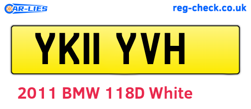 YK11YVH are the vehicle registration plates.