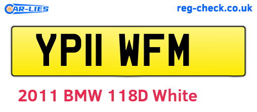 YP11WFM are the vehicle registration plates.