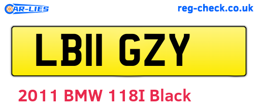 LB11GZY are the vehicle registration plates.