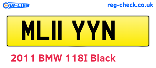 ML11YYN are the vehicle registration plates.